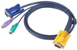 ATEN KVM Kábel PS/2 és VGA, 6m 2L-5206P (2L-5206P)