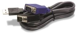 TRENDnet TK-CU06 D-SUB 15pin USB M / M KVM tkábel 1.8m fekete (TK-CU06)