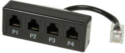 LogiLink passzív elosztó telefonokhoz RJ45 - 4 x RJ11 (MP0036) (MP0036)