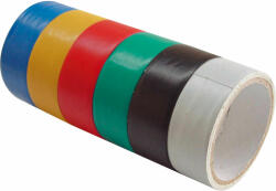 Extol szigetelő szalag, 6db-os, színes; 19mmx18mx0, 13mm (3mx6db)