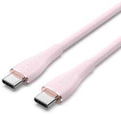 Vention USB-C 2.0/M - 2USB-C/M, (5A, szilikon, pink), 1, 5m, kábel