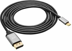 Akyga USB type C DisplayPort kábel 1.8m (AK-AV-16) (AK-AV-16)