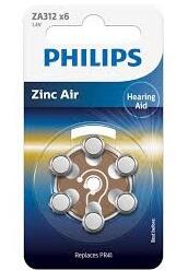 Philips ZA312B6A/00 ELEM HALLÓKÉSZHEZ CINK-LEVEGŐ 1.4V 6-BLISZTER (ZA312B6A/00)