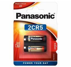 Panasonic fotóelem (2CR5, 6V, lítium) 1db/csomag 2CR-5L/1BP (2CR-5L/1BP)