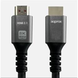 Approx Kábel - HDMI 2.1 kábel apa/apa 2m (UHD 8K, 4K, FHD, aranyozott, HDR10, HDCP 2.2, Dolby TrueHD, ARC) APPC63 (APPC63)