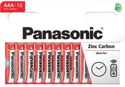 Panasonic Red Zinc AAA mikro ceruza 1.5V cink-mangán tartós elem 12db/csomag R03RZ/12HH (R03RZ/12HH)