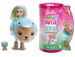 Mattel Barbie Chelsea Cutie Reveal: Meglepetés baba, plüss a plüssben széria - delfin-maci