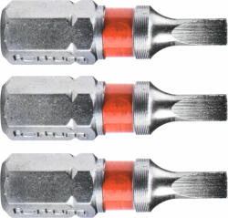 Fortum behajtóhegy lapos, 3 db, S2 acél; 3x25mm, bliszteren