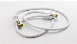 Goobay RJ45 patch kábel CAT 6A S/FTP (PiMF), 500 MHz, CAT 7 nyers kábellel, fehé 91093 (91093)