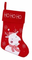 Godan Rénszarvas mintás karácsonyi zokni - piros/fehér, 45 cm