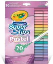 Crayola Crayola: SuperTips kimosható filctoll készlet, pasztell - 20 db-os