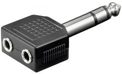 Goobay Fejhallgató-adapter, AUX-csatlakozó 6, 35 mm-től 2x3, 5 mm-ig 11103 (11103)
