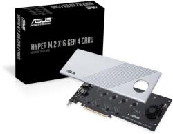 ASUS Az ASUS Hyper M. 2 x16 Gen 4 kártya (PCIe 4.0/3.0) négy NVMe M. 2-t támogat (2242/2260/2 90MC08A0-M0EAY0 (90MC08A0-M0EAY0)