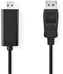 Nedis CCGL37100BK10 Display port dugó - HDMI dugó kábel 1080p, 1m (CCGL37100BK10)