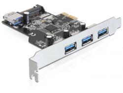 Delock PCI-E Bővítőkártya 3x külső + 1x belső USB 3.0 Type-A female por 89301 (89301)