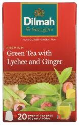  Zöld tea DILMAH Lychee & Ginger 20 filter/doboz