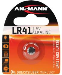 ANSMANN gombelem (LR41/LR736/AG3, 1.5V, alkáli) 1db/csomag LR41-ANS (LR41-ANS)