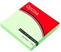 Optima Öntapadós jegyzettömb OPTIMA 75x75mm pasztell zöld 100 lap 122918 (122918)