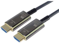 PremiumCord kábel aktív optikai, HDMI, 48Gbps, 8K60, M/M, 30m, fehér hálós KPHDM21T30 (KPHDM21T30)