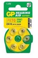 GP Batteries Hearing Aid ZA10 (7005ZD, PR70) Cink-levegő hallókészülék elem 6db/bliszter B3510 (B3510)