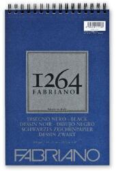 Fedrigoni 1264 200g A4 40lapos spirálkötött fekete rajztömb 19100652 (19100652)