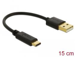 Delock 85354 15cm 3A USB-A - USB-C töltőkábel (85354) - pcx
