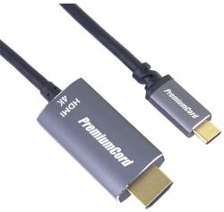 PremiumCord kábel HDMI - USB-C, 4K2K60Hz, M/M, 1, 8m, fekete KU31HDMI03 (KU31HDMI03)