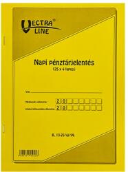 VECTRALINE Nyomtatvány napi pénztárjelentés VECTRALINE A/4 álló 25x4 példányos B13-25/V (B13-25/V)