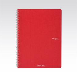 Fedrigoni Ecoqua A4 70lapos piros kockás spirálfüzet 19290106 (19290106)