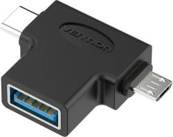 Vention USB-A - USB-C/Micro OTG adapter (CDIB0) (CDIB0)