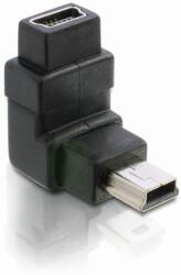Delock Adapter USB-B mini 5tűs apa/anya 90 , derékszögű, nikkel bevonat