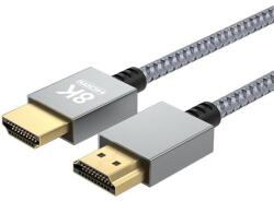 AVAX KAB AVAX AV900 PRIME HDMI 2.1 8K/60Hz ultra vékony cink ötvözetű sodorszálas kábel, asztroszürke 5999574480408 (5999574480408)