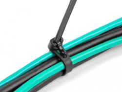  Delock Kábelösszekötő újrahasznosítható hőálló hossza 200 mm, szélessége 7, 5 mm, 100 db. Fekete