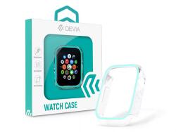 DEVIA Apple Watch Szilikon Védőtok - Luminous Series Shockproof Case For Iwatch - 44 Mm - Blue Green St365355 (st365355)