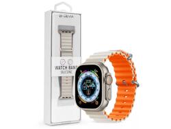 DEVIA Apple Watch Szilikon Sport Szíj - Deluxe Series Sport6 Silicone Two-tone Watch Band - 38/40/41 Mm - Starlight/o. St381621 (st381621)