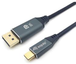 Equip Kábel - 133422 (USB-C to DisplayPort, apa/apa, 8K/60Hz, aluminium burkolat, 2m) (133422) - pcx