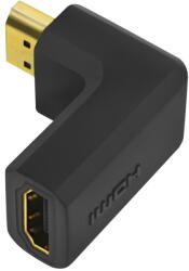 LogiLink HDMI adapter, A/M A/F, 90 -os szögben, hosszú, 4K/30 Hz