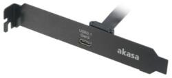 Akasa Kábel USB Kivezetés Akasa USB 3.1 Type C Hátlapi AK-CBUB37-50BK (AK-CBUB37-50BK)