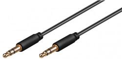Goobay AUX audio csatlakozókábel, 3, 5 mm-es sztereó, 3 tűs, vékony, CU 1m 69117 (69117)