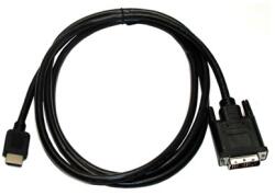  OEM DVI-D - HDMI M/M video jelkábel 3m fekete XDVIKABDVIHDMI3 (XDVIKABDVIHDMI3)