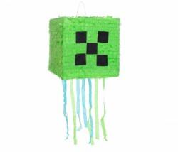 Godan Minecraft: Zöld Pixel Pinata - 28 x 28 x 28 cm