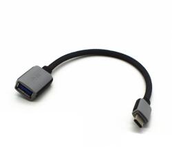 Gigapack Adapter kábel (USB aljzat - Type-C, OTG, adatátvitel és töltés, 20cm) FEKETE GP-104068 (GP-104068)
