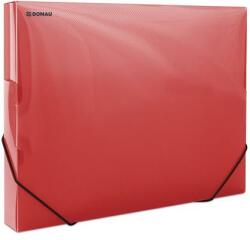 DONAU Gumis mappa, 30 mm, PP, A4, DONAU, áttetsző piros 8545002PL-04 (8545002PL-04)