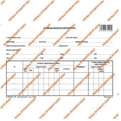 B. 18-50 A5 fekvő "Szabadságnyilvántartás" nyomtatvány (B.18-50)