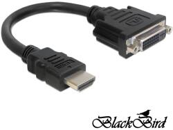 BlackBird Átalakító HDMI-A male to DVI 24+5 female, 20cm BH1250 (BH1250)