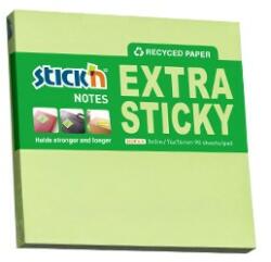 STICK N Öntapadó jegyzettömb STICKN extra erős 76x76mm újrahasznosított pasztell zöld 90 lap 21602 (21602)