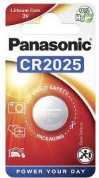 Panasonic gombelem CR2025, lítium, 1db/csomag CR-2025EL/1B (CR-2025EL/1B)