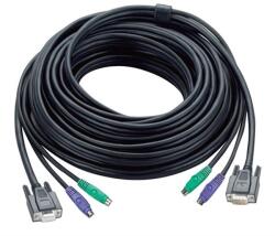 ATEN KVM Kábel PS/2 és VGA, 10m - 2L-1010P/C (2L-1010P/C)