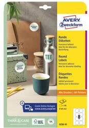 AVERY Etikett AVERY L6228-10 69 mm univerzális kör 10 íves (6228-10) - pcx