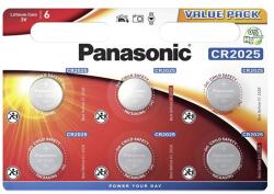 Panasonic gombelem CR2025, lítium, 6db/csomag CR-2025EL/6BP (CR-2025EL/6BP)